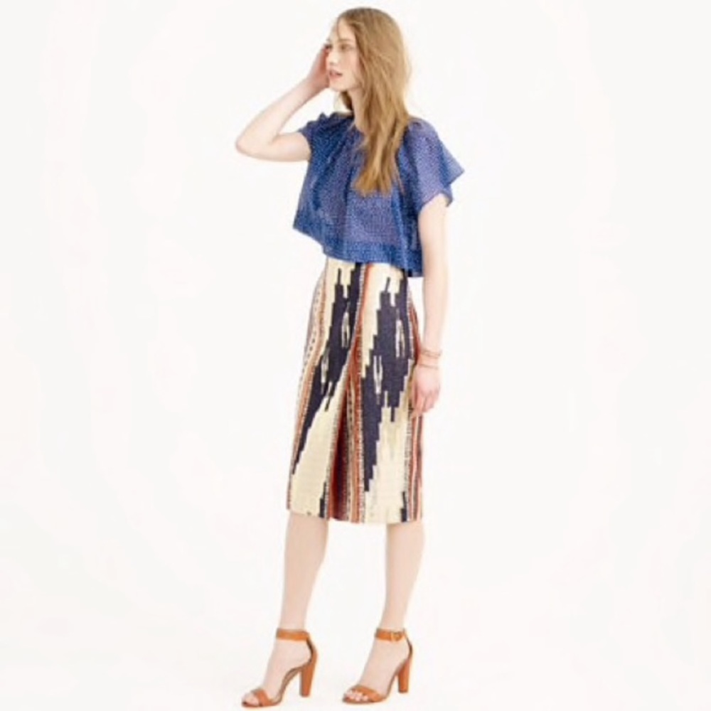 J crew metalic detail pencil skirt